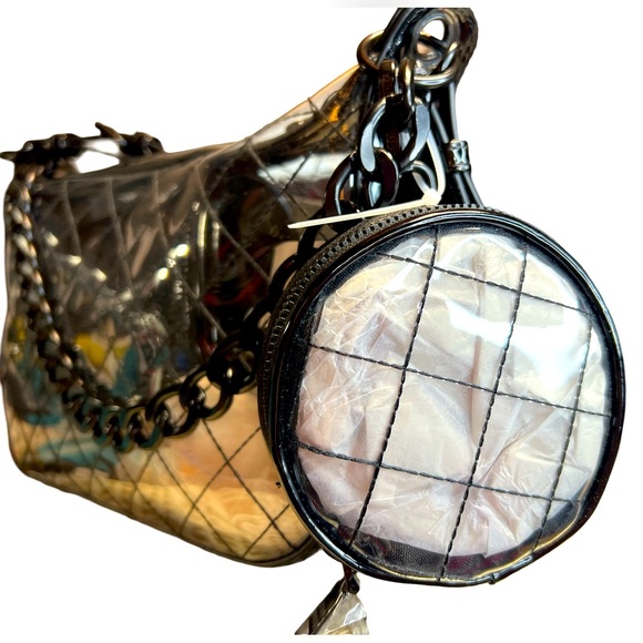 Steve Madden NWT Black & Transparent 2 Shoulder Straps Concert Bags  (P059) - Picture 4 of 11